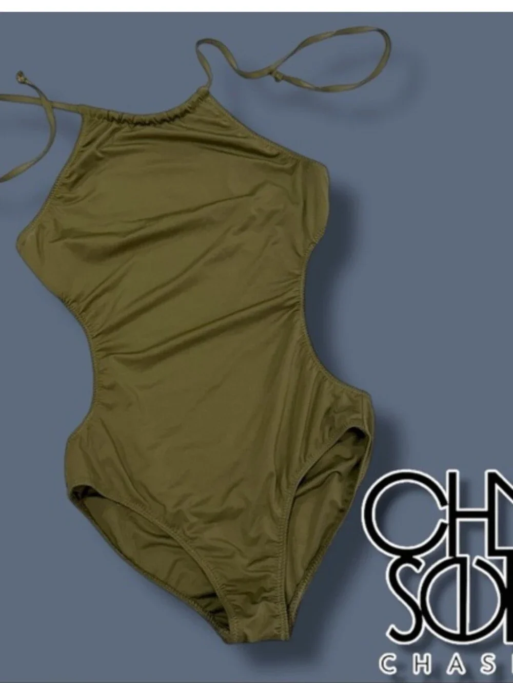 Olive Green Cutout One-Piece Swimsuit By Chaser